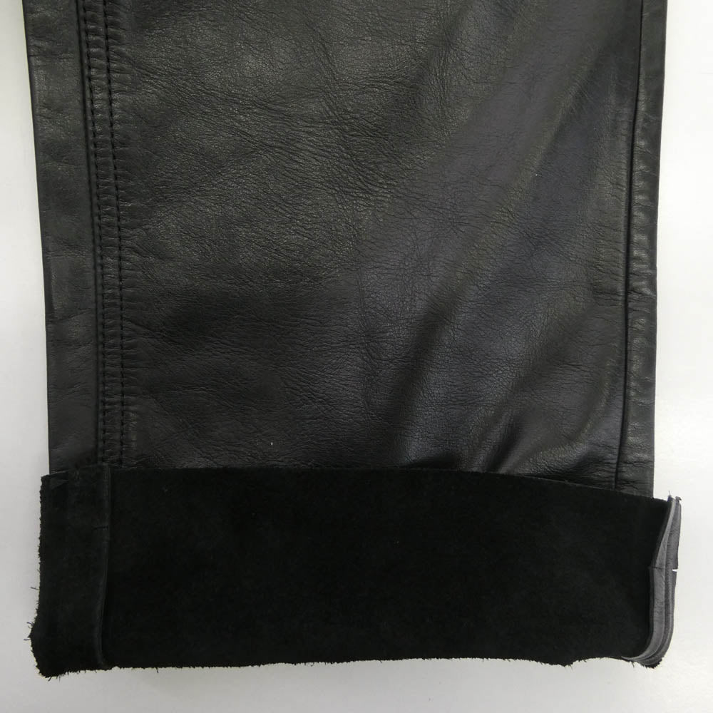 ソメ STF56105 カウレザー スリムパンツ ブラック系 M【極上美品】【中古】