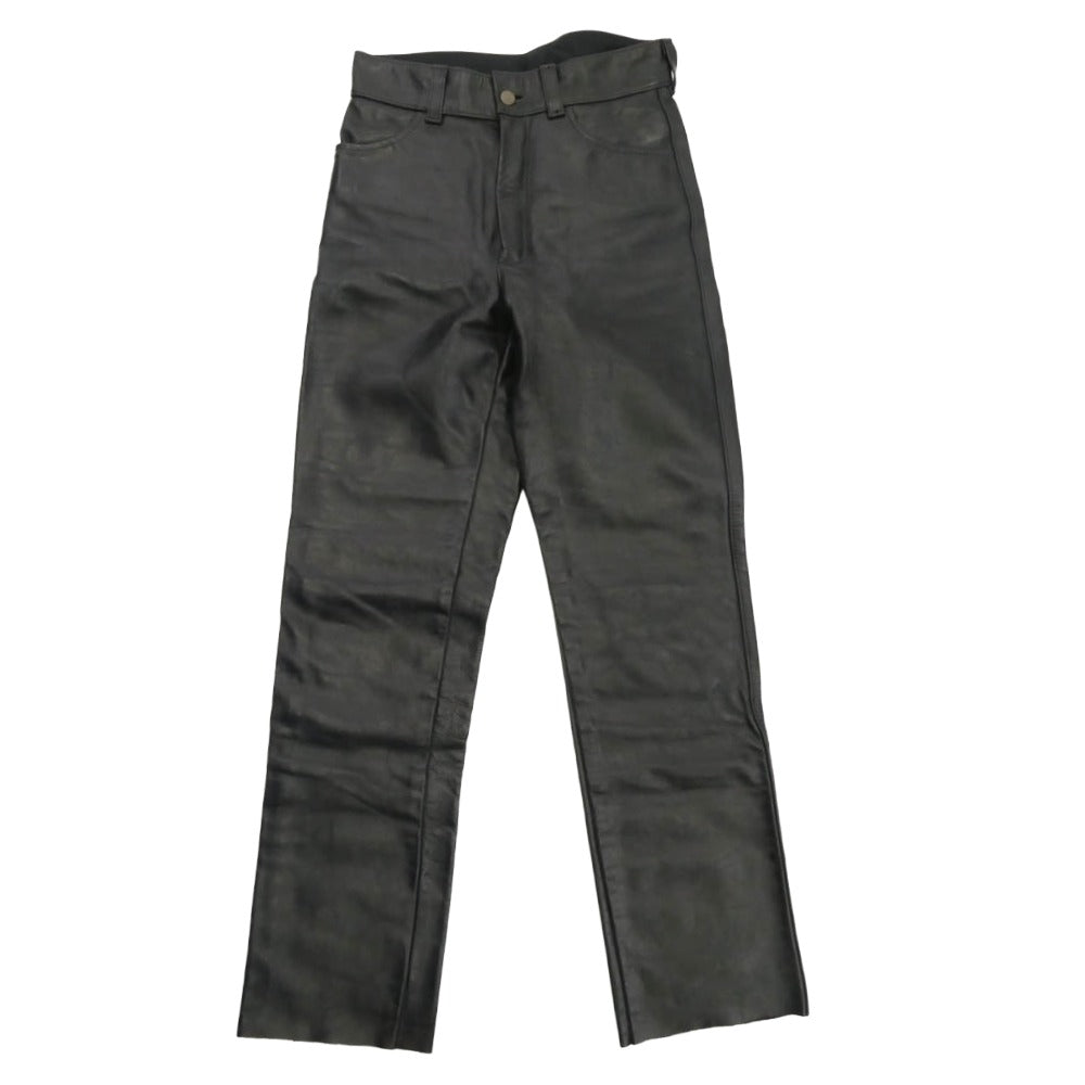 VANSON バンソン USA製 レザー パンツ ブラック系 30【中古 