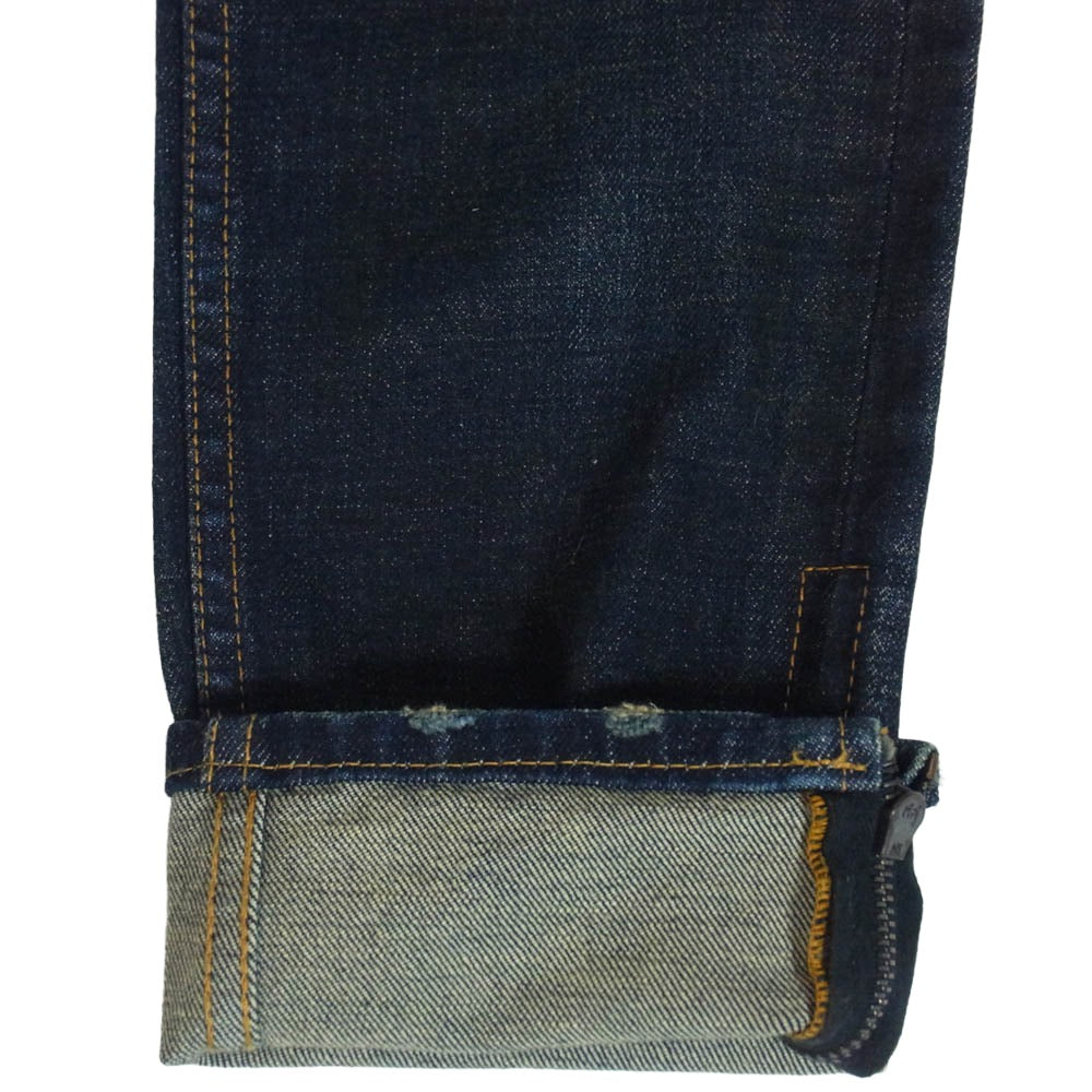 ISAMUKATAYAMA BACKLASH イサムカタヤマバックラッシュ 1483-11C AULD TRIANGLE クラッシュ加工 スキニー デニムパンツ インディゴブルー系 M【中古】