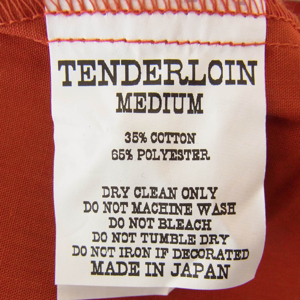 TENDERLOIN テンダーロイン T-P.P SHT #2 ロゴワッペン付き 半袖 ワークシャツ 朱色系 レッド系 M【中古】