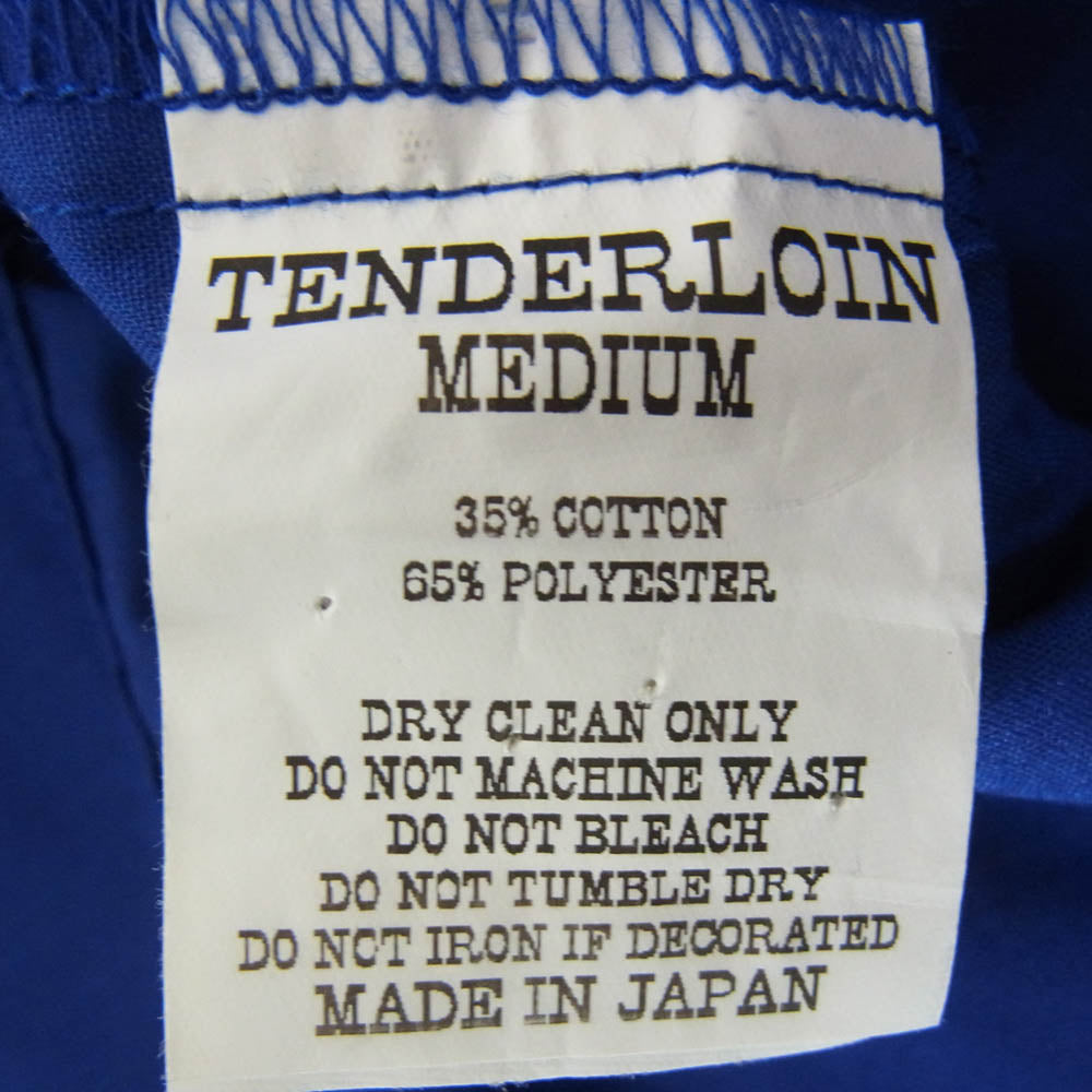 TENDERLOIN テンダーロイン T-P.P SHT ロゴワッペン付き 半袖 ワークシャツ ブルー系 M【中古】
