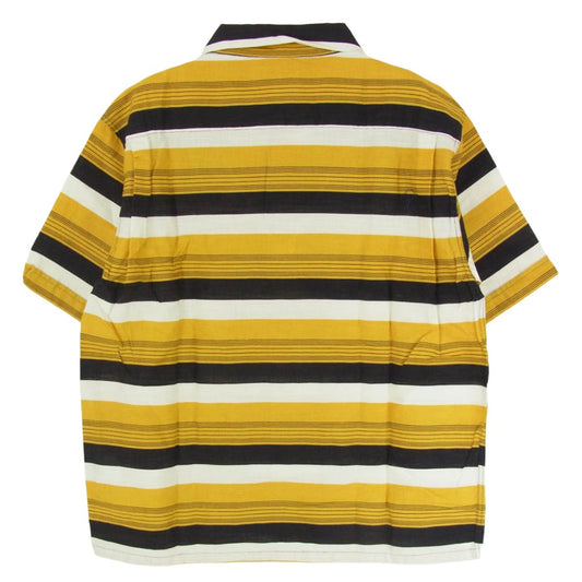 TENDERLOIN テンダーロイン T-BOADER SHT ボーダー 半袖 オープンカラー シャツ イエロー系 M【中古】