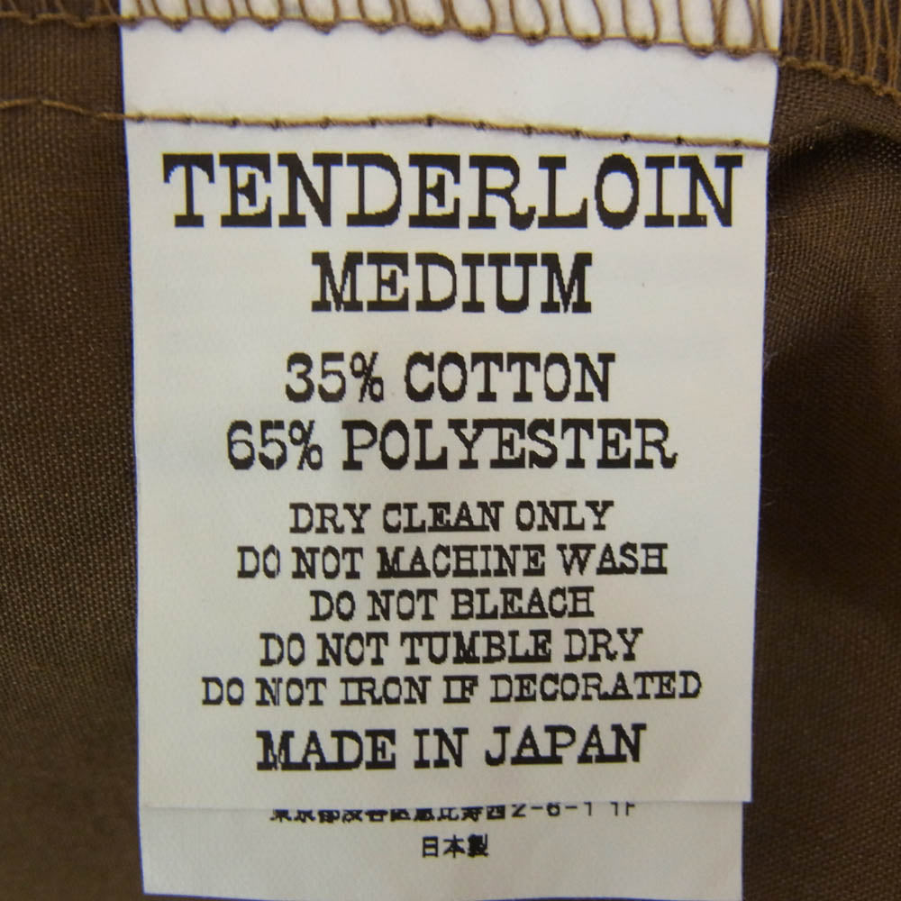 TENDERLOIN テンダーロイン T-P.P SHT SHORT 半袖 オープンカラー シャツ ブラウン系 M【美品】【中古】