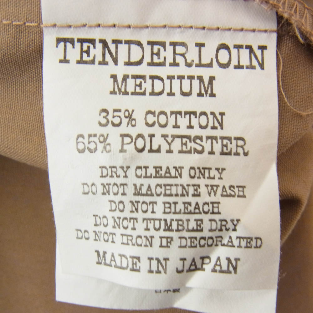 TENDERLOIN テンダーロイン T-P.P SHT SHORT 半袖 オープンカラー シャツ カーキベージュ系 カーキ系 M【美品】【中古】