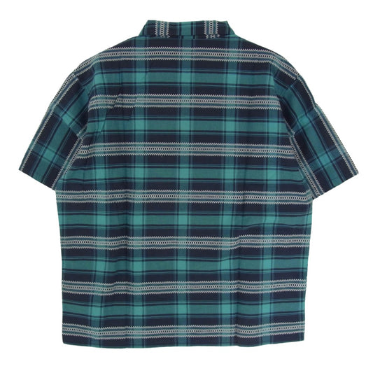 TENDERLOIN テンダーロイン T-CHECK SHT S/S チェック 半袖 オープンカラー シャツ ブルー系 M【中古】