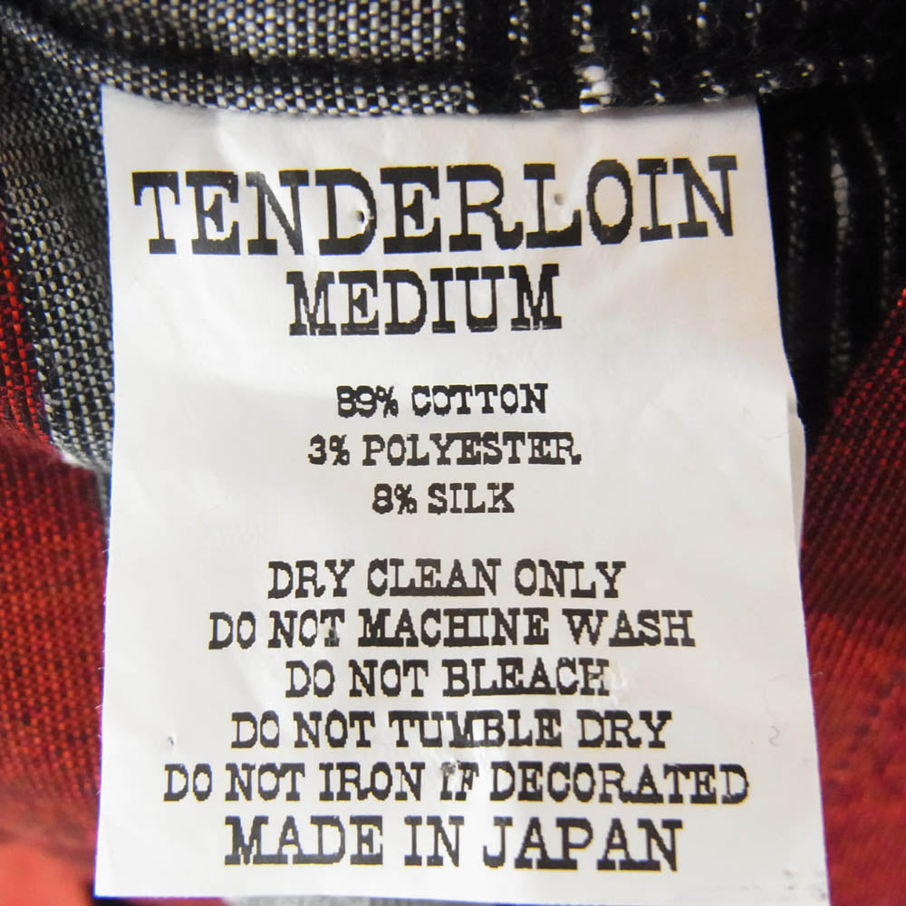 TENDERLOIN テンダーロイン T-GRADATION SHT グラデーション 半袖 オープンカラー シャツ レッド系 M【中古】