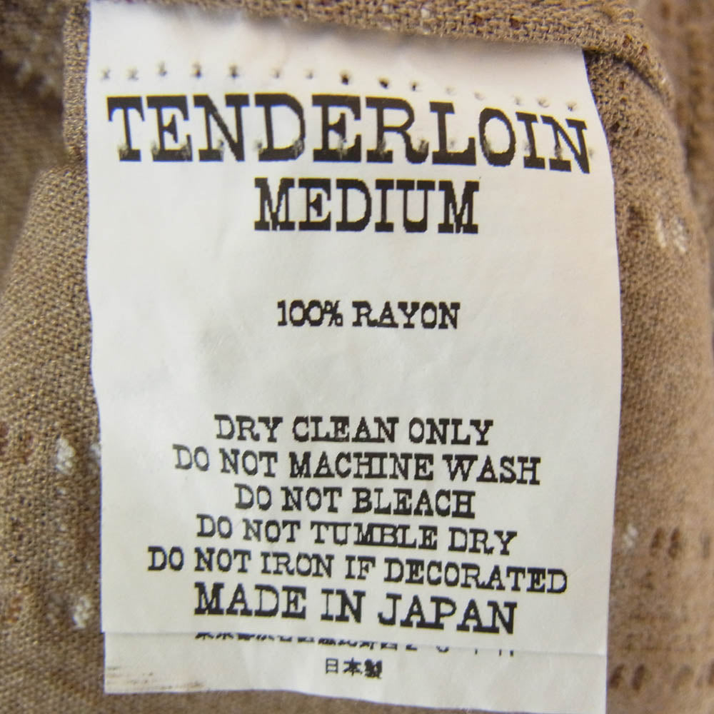 TENDERLOIN テンダーロイン T-ATOMIC SHT S アトミック レーヨン 半袖 シャツ ブラウン系 M【中古】