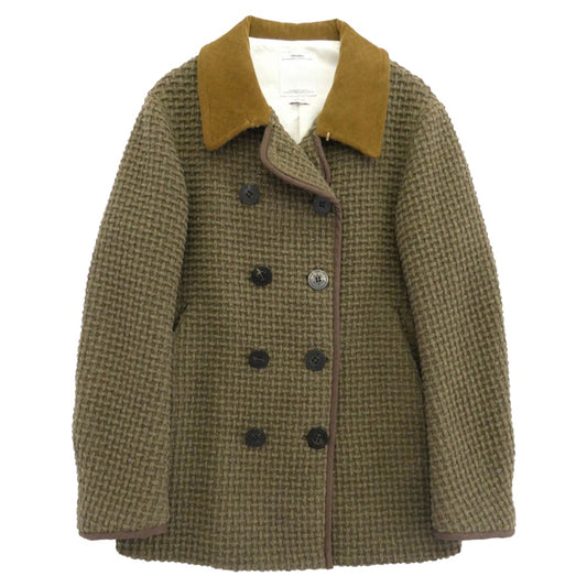 VISVIM ビズビム VS0001972 LIEUTENANT MATOI JKT PEA COAT Pコート 襟コーデュロイ リューテナント マトイ ジャケット ピーコート カーキ系 2【中古】
