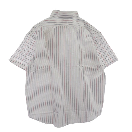 TENDERLOIN テンダーロイン T-WORK SHT U BD S/S ロゴワッペン付き ボタンダウン 半袖 ワークシャツ ストライプ ホワイト系 M【中古】