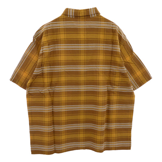 TENDERLOIN テンダーロイン T-CHECK SHT S/S チェック 半袖 オープンカラーシャツ マスタード イエロー系【中古】