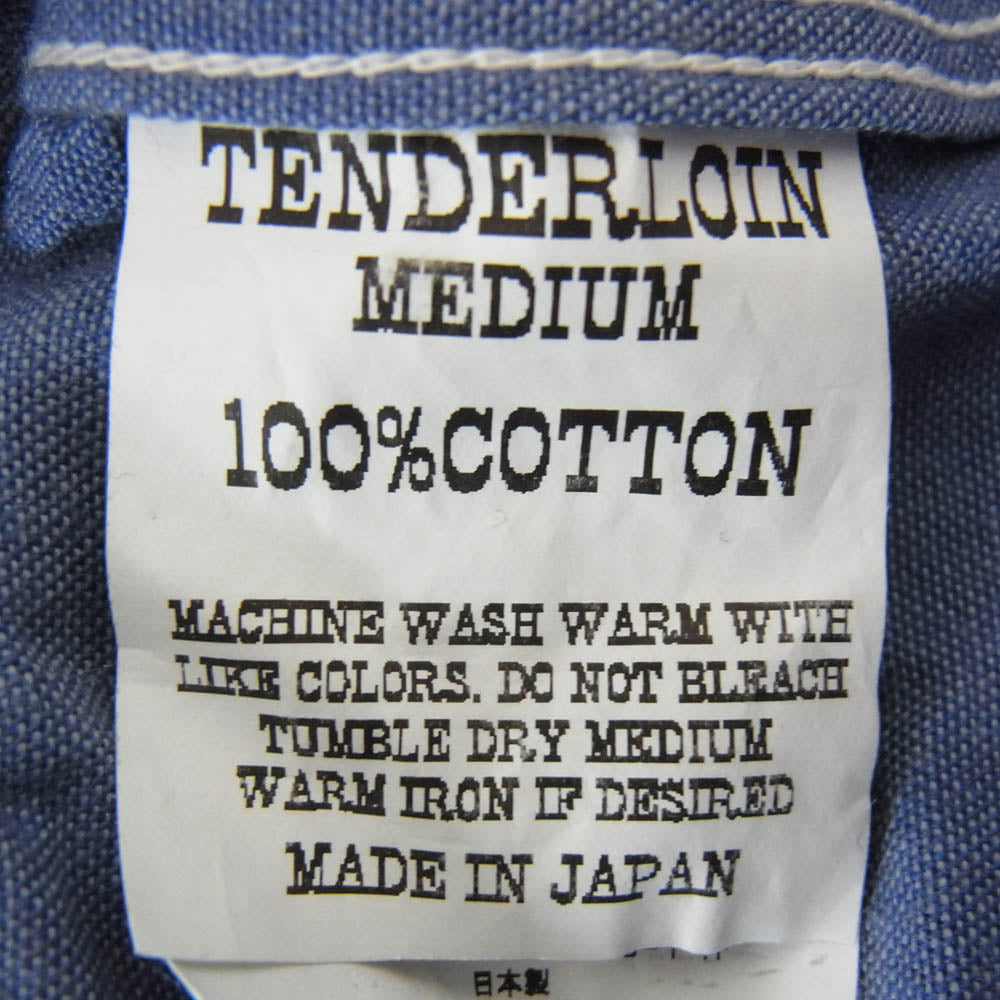 TENDERLOIN テンダーロイン T-CHAMBLEY SHT 長袖 シャンブレー ワークシャツ ブルー系 M【中古】