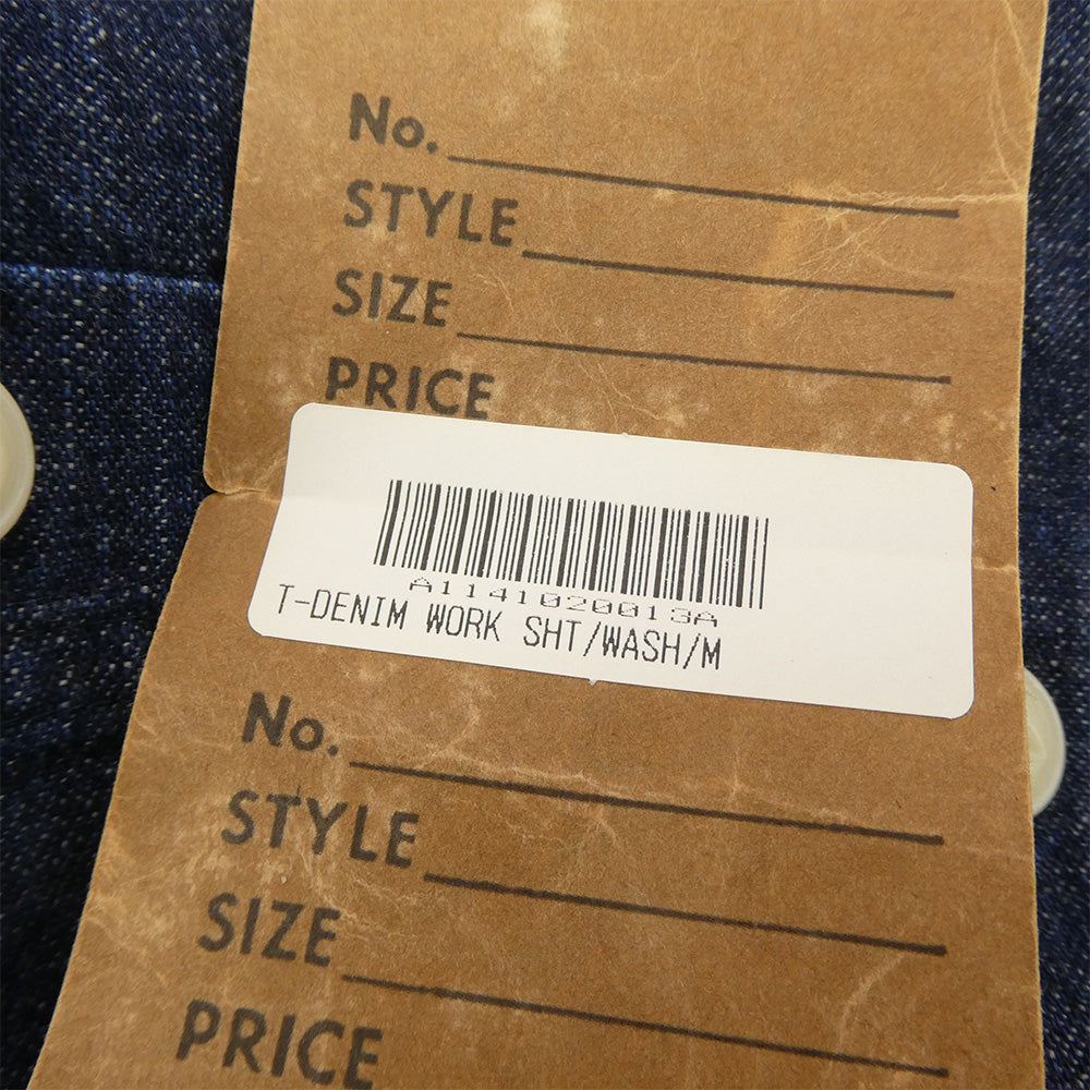TENDERLOIN テンダーロイン T-DENIM WORK SHT 長袖 デニム ワークシャツ インディゴブルー系 M【美品】【中古】