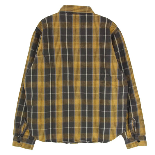 TENDERLOIN テンダーロイン T-HEAVY FLANNEL SHT チェック柄 ヘビーフランネル 長袖シャツ マスタード イエロー系 M【中古】