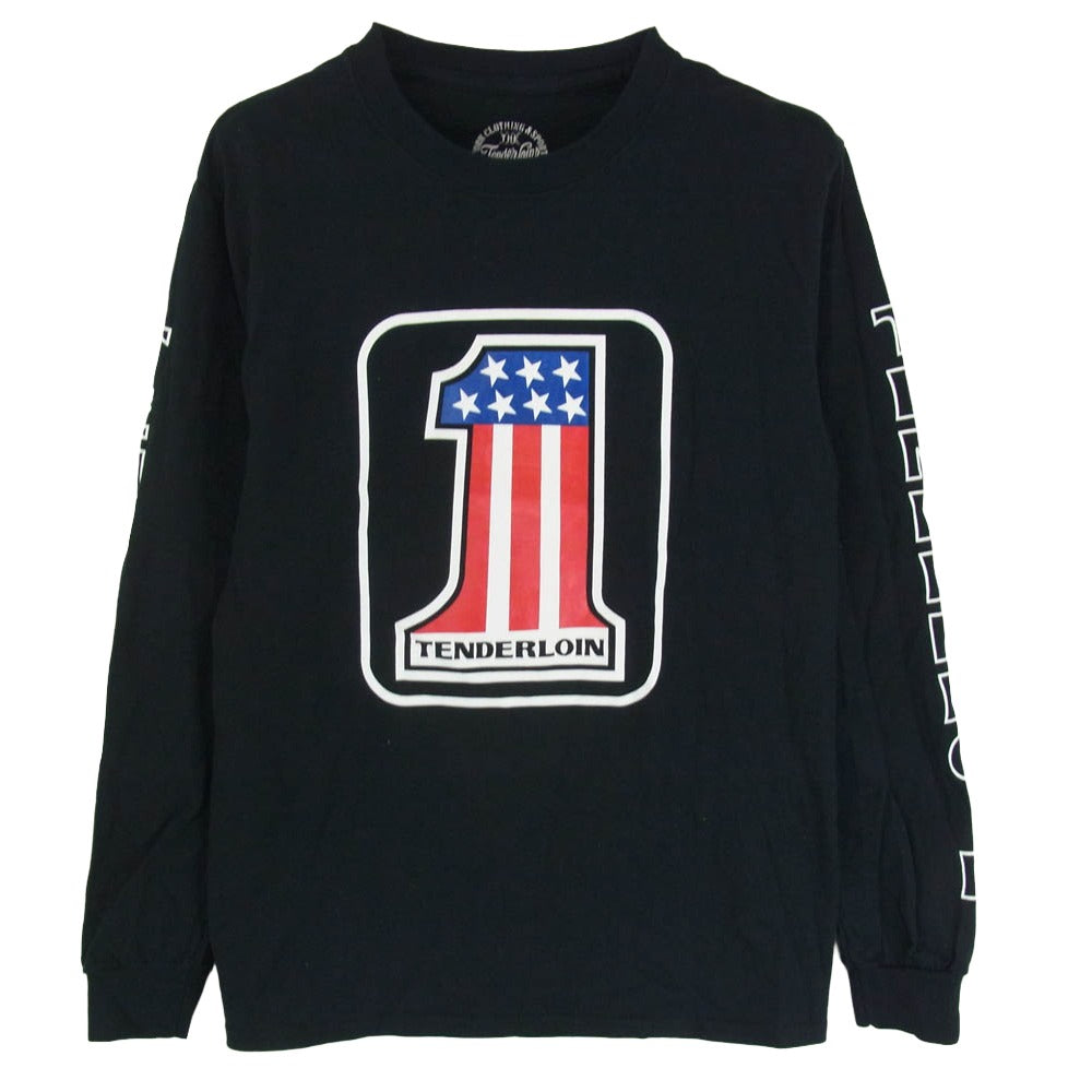 黒L tenderloin tee ls no1 テンダーロイン ロンt TENDERLOIN テンダーロイン T-TEE L/S NO1 プリント 長袖 Tシャツ