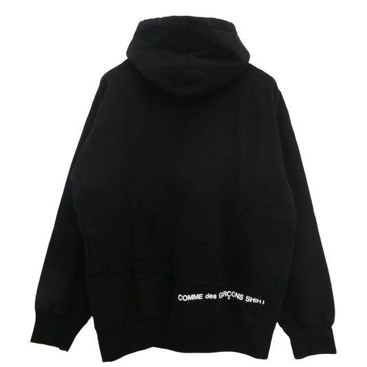 Supreme シュプリーム 18AW COMME des GARCONS SHIRT Split Box Logo Hooded Sweatshirt コムデギャルソン ロゴ プリント プルオーバー フーディー ブラック系 L【極上美品】【中古】