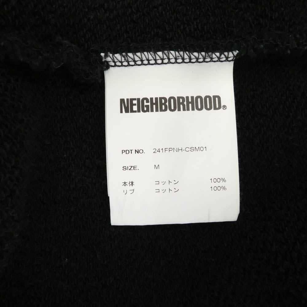 NEIGHBORHOOD ネイバーフッド 241FPNH-CSM01 PLAIN SWEAT SHIRT LS プレーン スウェット シャツ ロゴ刺繍 プルオーバー スウェット ブラック系 M【中古】
