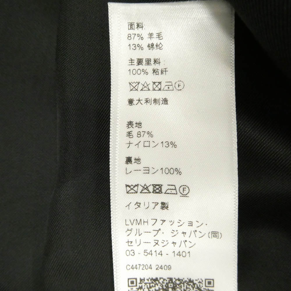 CELINE セリーヌ C447204 2409 イタリア製 トリンオンフ刺繍 スイングトップ ジップアップ ジャケット ブルゾン ブラック系 54【極上美品】【中古】