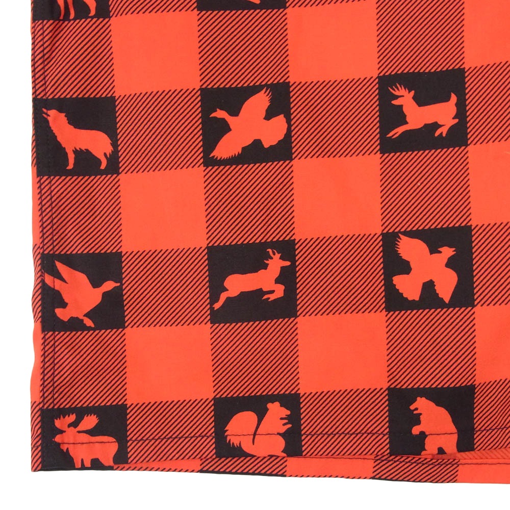 TENDERLOIN テンダーロイン T-TRUNKS W アニマルバッファローチェックトランクス ショーツ ハーフパンツ レッド系 M【新古品】【未使用】【中古】