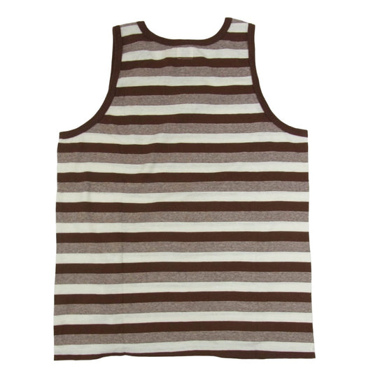 TENDERLOIN テンダーロイン T-BORDER TANK ボーダー タンクトップ ブラウン系 L【美品】【中古】