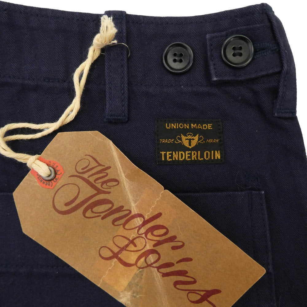 TENDERLOIN テンダーロイン T-HERRINGBONE SHORTS ヘリンボーン ベイカー ショーツ ハーフパンツ ネイビー M【美品】【中古】