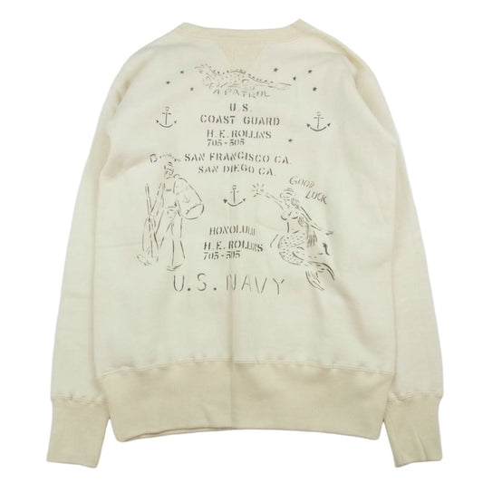 JELADO ジェラード U.S.NAVY 両V プリント スウェット オフホワイト系 M【中古】