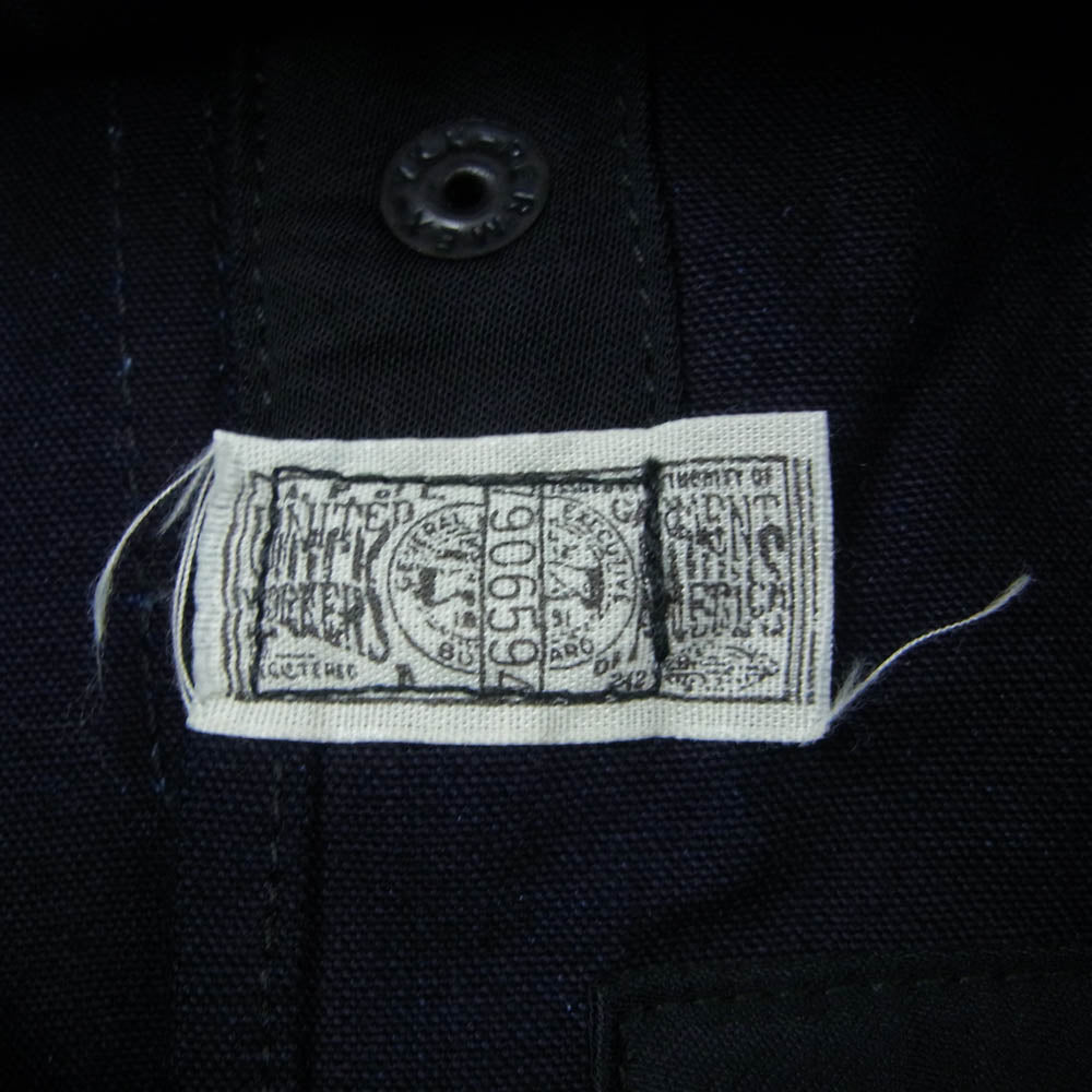 ミスターフリーダム NAVAL CLOTHING TAILOR ナバル クロージング テーラー ワーク シャツ ネイビー系 M【中古】