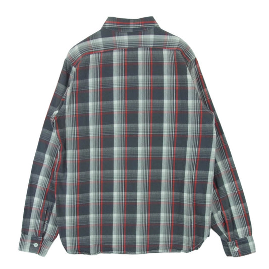 The REAL McCOY'S ザリアルマッコイズ MS16131 JOE Mc COY ジョーマッコイ LOT 951 8 HOUR UNION WORK SHIRT フランネル 長袖 シャツ グレー系 レッド系 15【中古】