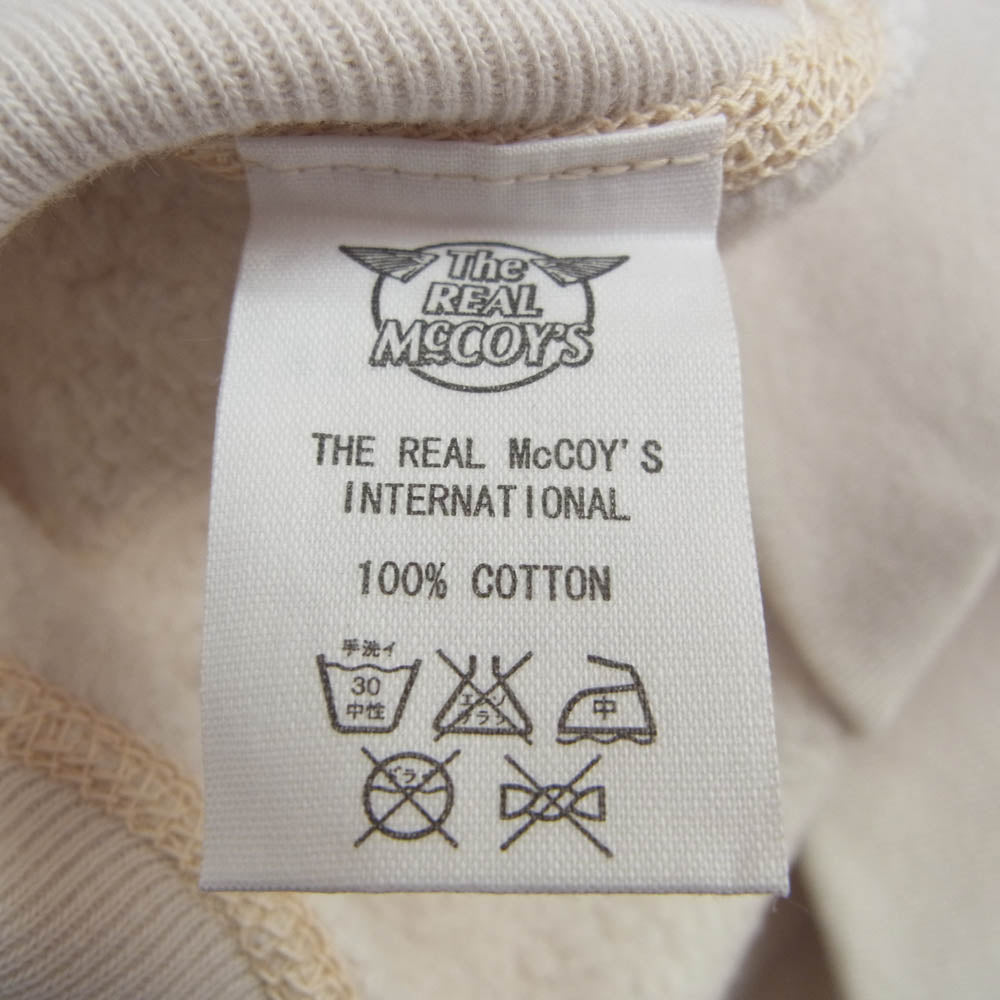 The REAL McCOY'S ザリアルマッコイズ Vargas Girl ヴァーガスガール 両V 吊り編み スウェット オフホワイト系 M【中古】