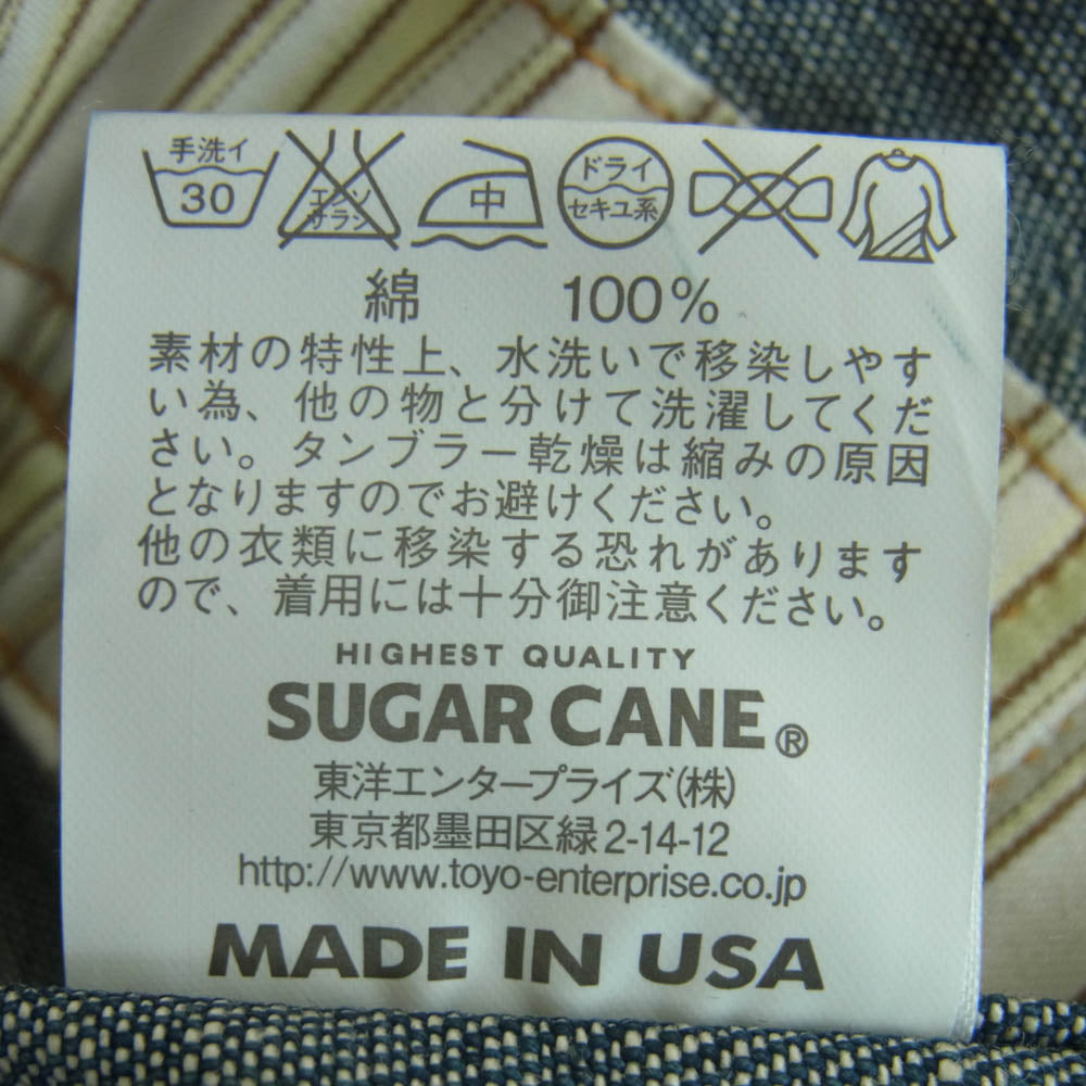 SUGAR CANE シュガーケーン SC13601 MISTER FREEDOM USA製 NOS PLAYER DENIM CONTINENTAL BLAZER ミスターフリーダム デニム ジャケット インディゴブルー系 38【中古】