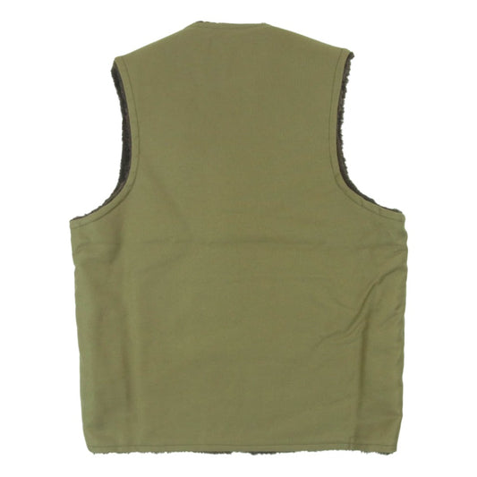 The REAL McCOY'S ザリアルマッコイズ TALON DEMOTEX-ED タロンジップ デッキ ベスト 日本製 カーキ系 オリーブ系 38【中古】