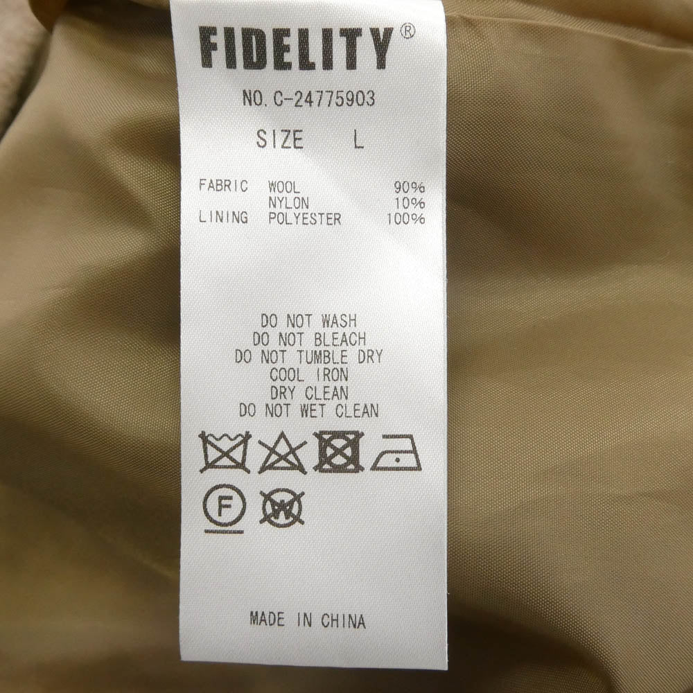 FIDELITY フェデリティー C-24775903 S110 DOUBLE BEAVER MELTON SWING TOP メルトン スウィング トップ ジャケット ベージュ系 ライトブラウン系 L【中古】