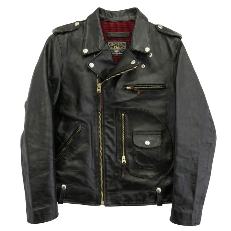 カーフィーレザー 馬革 ホースハイド ダブル ライダース ジャケット