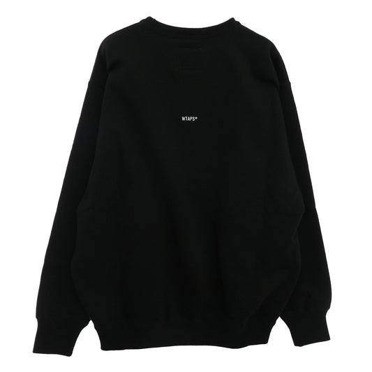 WTAPS ダブルタップス 25AW 252ATDT-CSM01 SIGN-YD SWEATER COTTON コットン スウェットシャツ スウェット ブラック系 01【美品】【中古】