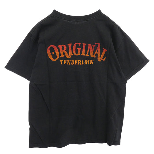 TENDERLOIN テンダーロイン T-TEE HELL ON WHEELS ウィングホイールプリント 半袖Tシャツ ブラック ブラック系 M【中古】