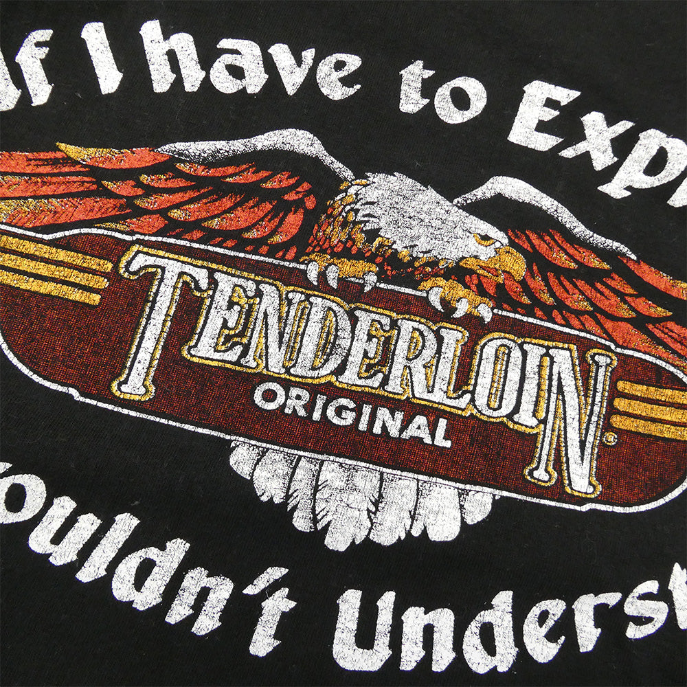 TENDERLOIN テンダーロイン T-TEE イーグルプリント 半袖Tシャツ ブラック ブラック系 M【中古】