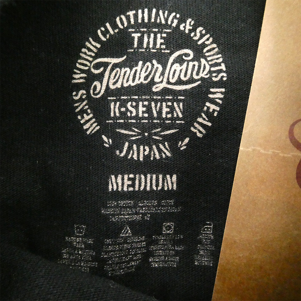 TENDERLOIN テンダーロイン T-TEE2 エンブレムプリント 半袖Tシャツ ブラック ブラック系 M【美品】【中古】
