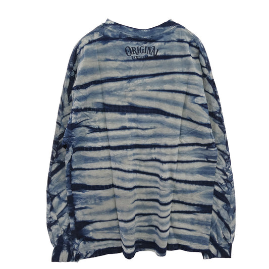 TENDERLOIN テンダーロイン T-TEE TIE DYE LITMUS インディゴ タイダイ ポケット 半袖Tシャツ インディゴブルー系 L【極上美品】【中古】