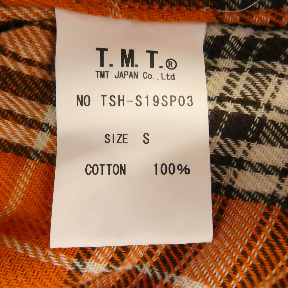 TMT ティーエムティー TSH-S19SP03 ダブルガーゼ 長袖 ウエスタン チェック シャツ マルチカラー系 S【中古】
