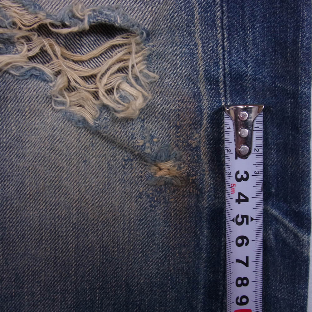 HYSTERIC GLAMOUR ヒステリックグラマー 4AP-2683 ダメージ加工 スタッズ デニム パンツ インディゴブルー系 32【中古】