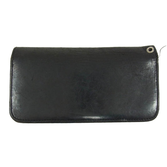 HTC エイチティーシー レザー ピラミッド スタッズ ウォレット 財布 ブラック系【中古】