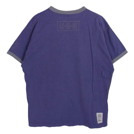 TOY'S McCOY トイズマッコイ FELIX THE CAT NAVAL AVIATOR フィリックス ザ キャット 半袖 tシャツ パープル系 L【中古】