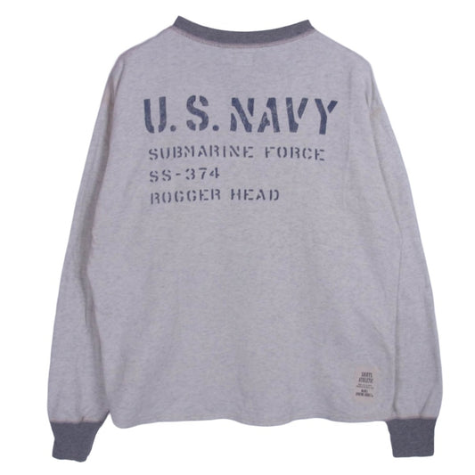 TOY'S McCOY トイズマッコイ FELIX THE CAT U.S.NAVY フィリックス ミリタリー ヘンリーネック ライトウェイト スウェット グレー系 40【中古】