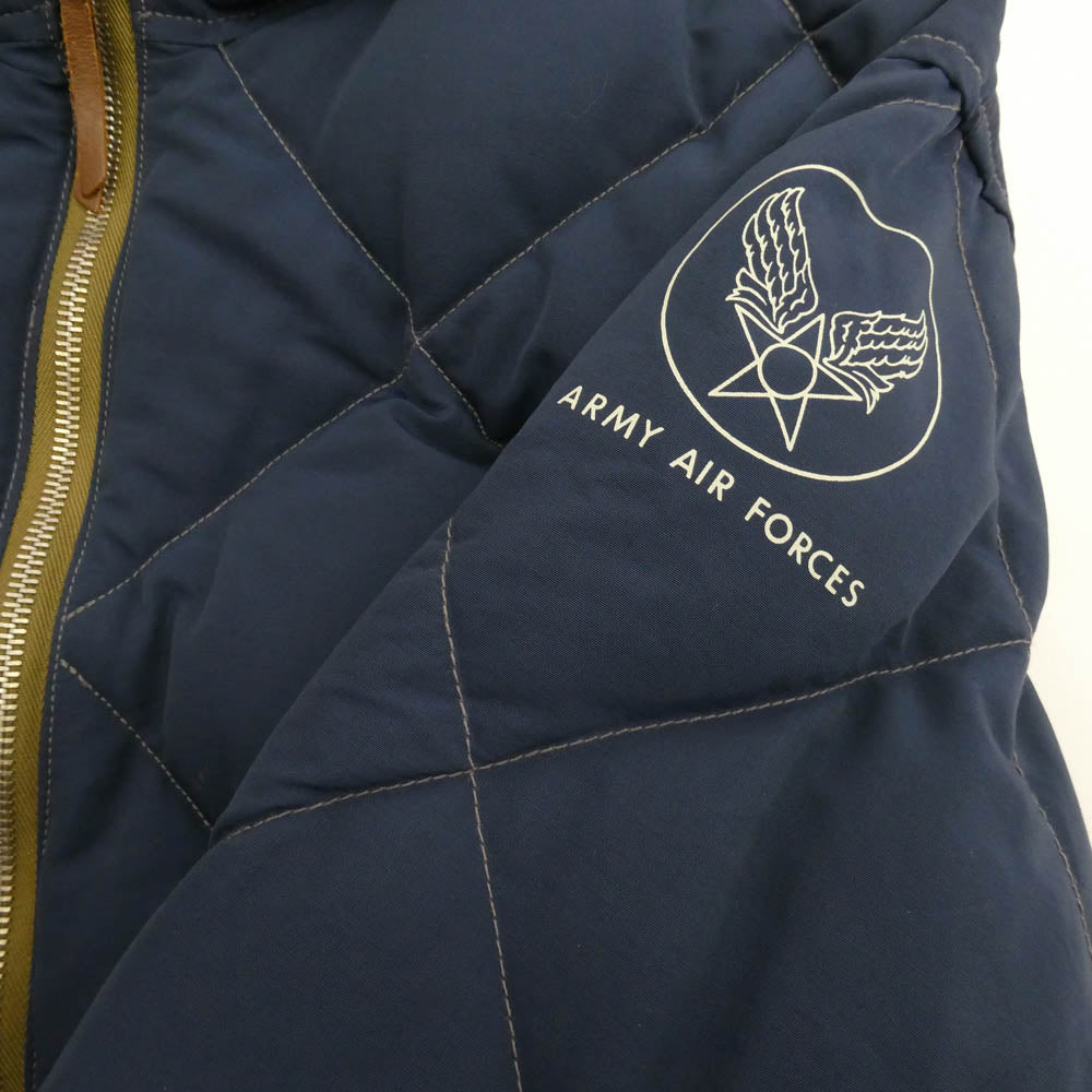 TOY'S McCOY トイズマッコイ MILITARY DOWN PARKA キルティング ダウン ジャケット ネイビー系 カーキ系 40【中古】