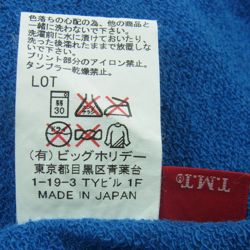 TMT ティーエムティー FLORIDA プリント スウェット パーカー コットン 日本製 ブルー系 M【極上美品】【中古】