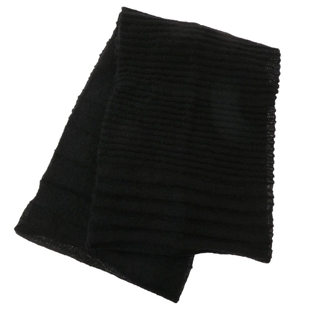 ISSEY MIYAKE マフラー ウールカシミヤ混 ISSEY MIYAKE イッセイミヤケ モヘヤ混 マフラー ストール ブラック系