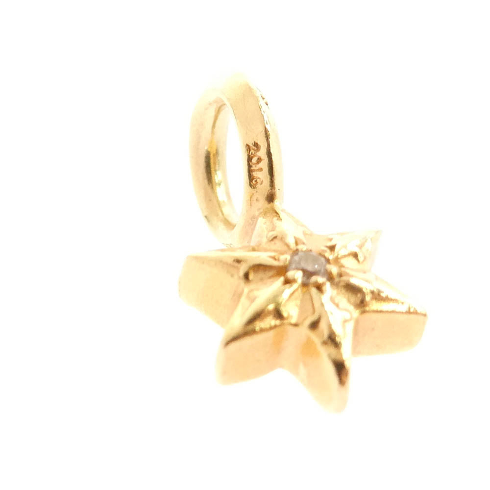CHROME HEARTS クロムハーツ(原本無) 22K STACK STAR V2 1PD ダイヤ スタースタックチャーム ペンダント トップ ゴールド系【中古】