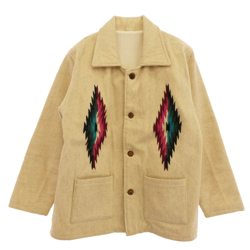 モリナ 94697 メキシコ製 オルテガ柄 チマヨ ジャケット オフホワイト