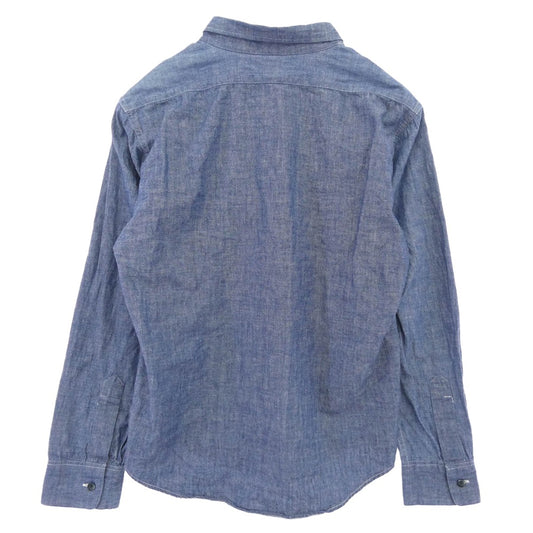 TENDERLOIN テンダーロイン T-CHAMBRAY SHT BD ボタンダウン シャンブレー マーブルボタン 長袖シャツ XS ブルー系 XS【中古】