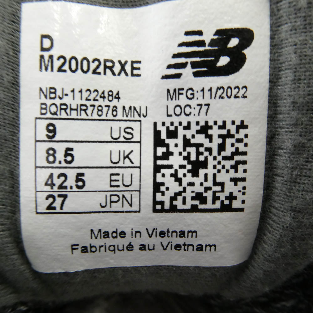 NEW BALANCE ニューバランス M2002RXE BEAMS別注 GORE-TEX ビームス ゴアテックス ローカット スニーカー グレー系 27cm【新古品】【未使用】【中古】
