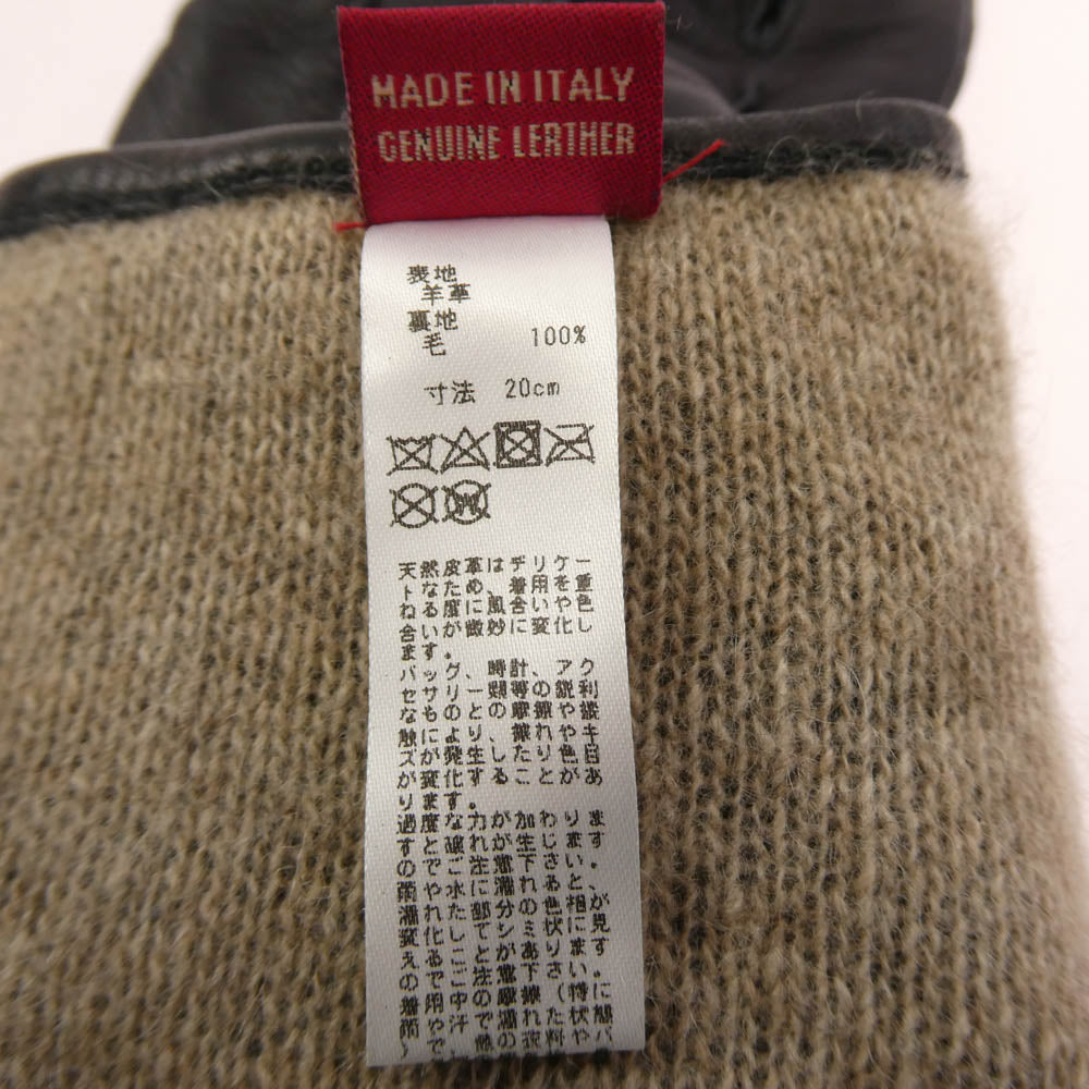 カリディ レザー 手袋 グローブ ブラック系【中古】
